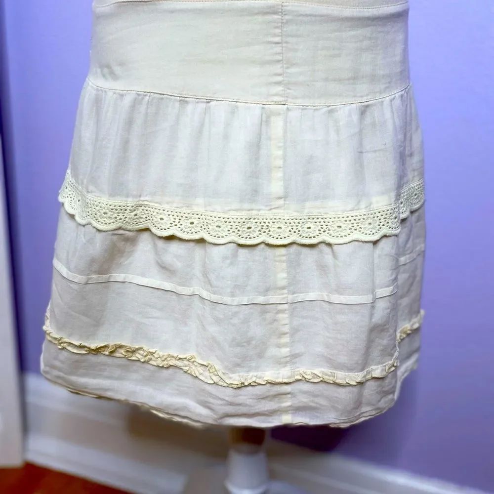 Cream V-Neck Dress - Picture 8 of 11